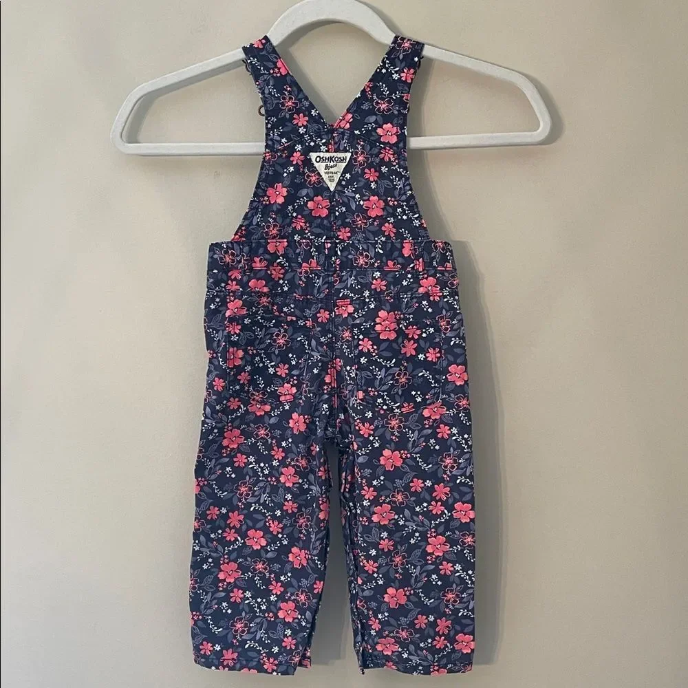 OshKosh B'Gosh Baby Girls' Print Overalls (Baby) Floral - 18 Months V-Back